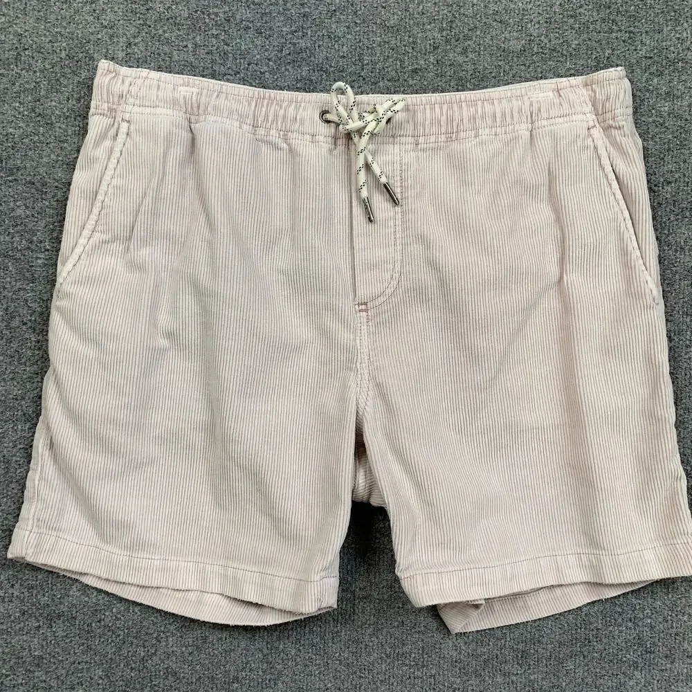 Faherty Shorts Men Large Shell Washed Drawstring Waist Corduroy Pocket Chino